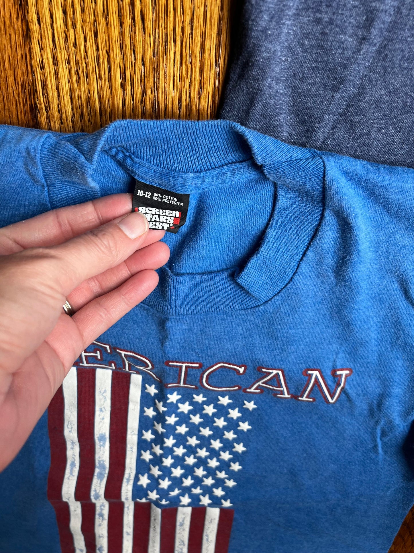 Seller #115 - REDUCED - Boys XS / Fits like a 6/7 Patriotic Tee Bundle (American Flag + Captain America), VGUC/GUC