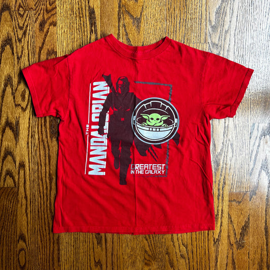 Seller #115 - REDUCED Star Wars Boys Size Small Red Mandalorian Tee, VGUC