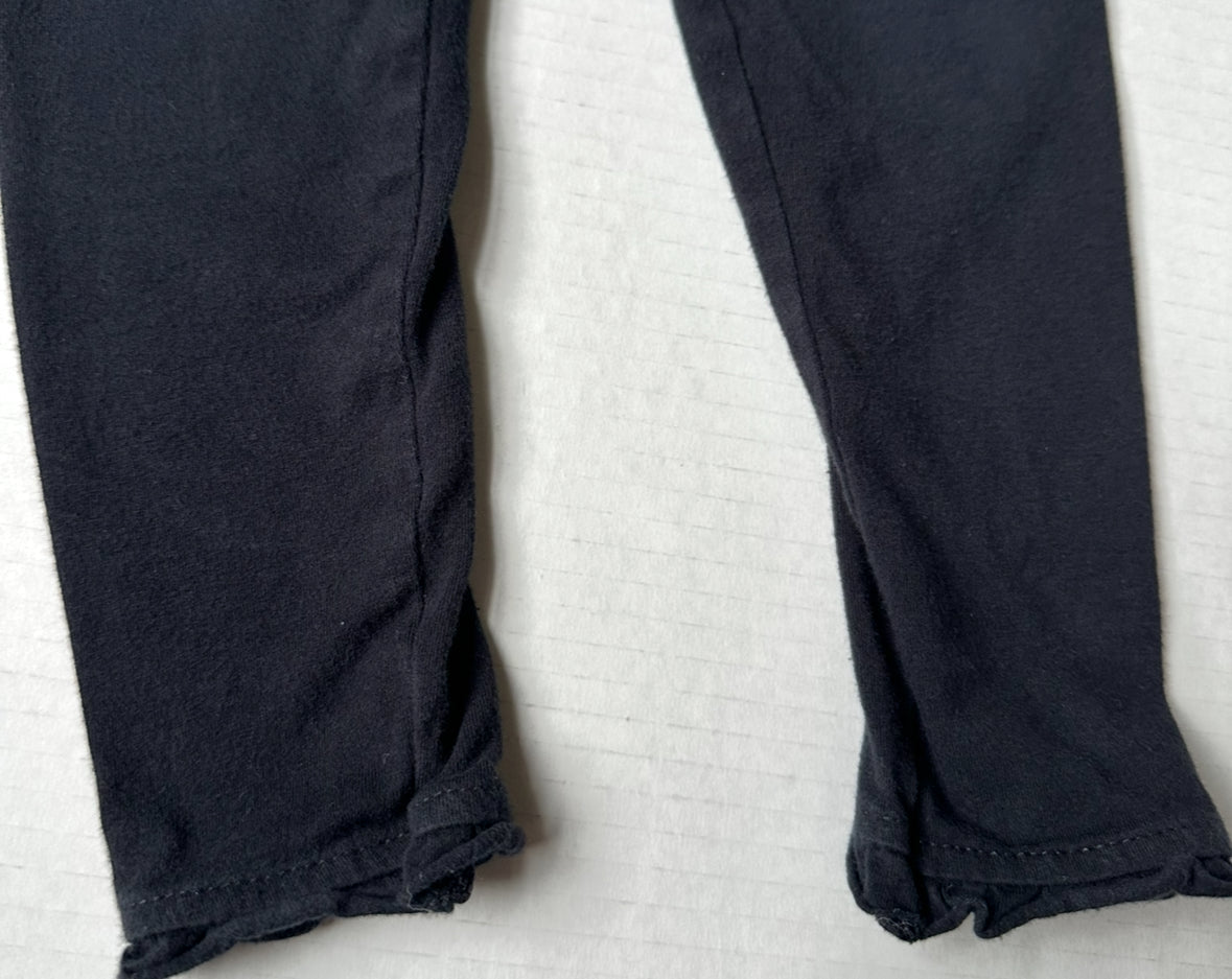#93 Carter's Black Ruffle-lined Leggings Girls 4T