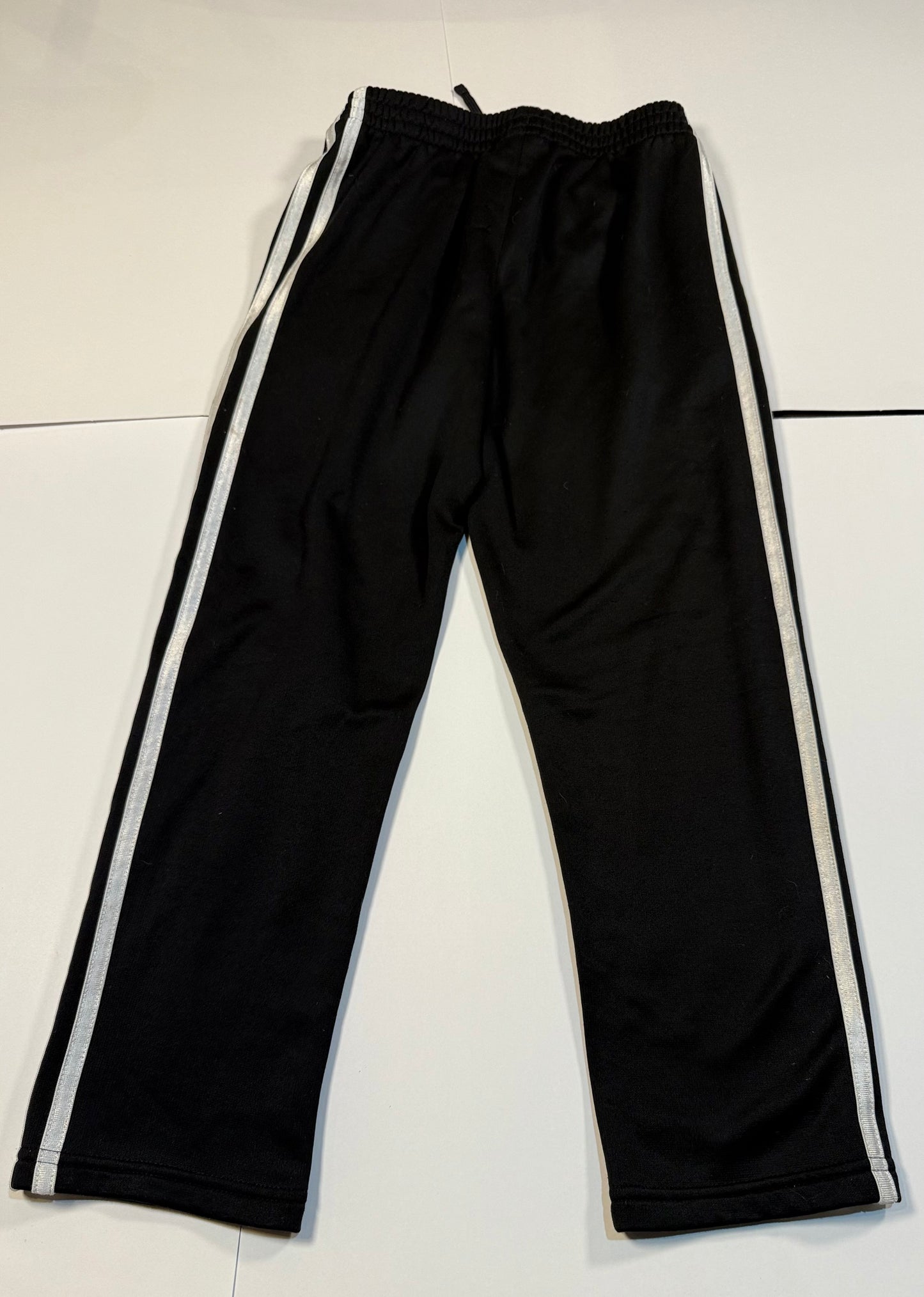#180 Boys Small 8 Adidas Athletic Pant Bundle - Dark Gray Jogger and Black 3 stripe Pant