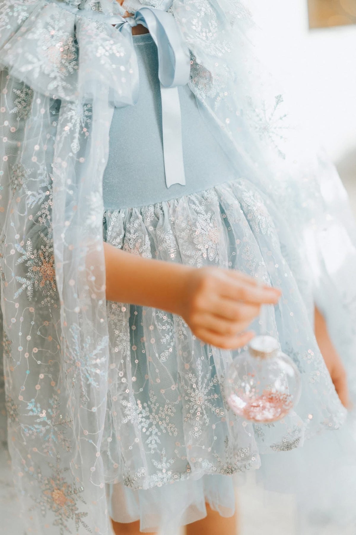 #141 Girls 5 Only Little Once Frozen Elsa Tulle Dress with Cape 1 of 2 available