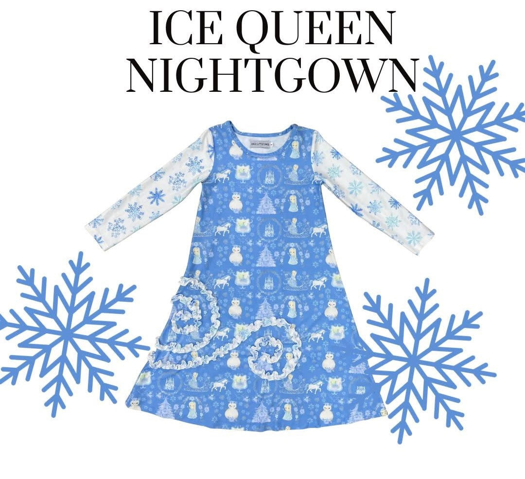 #141 Girls 5T Only Little Once Frozen Nightgown