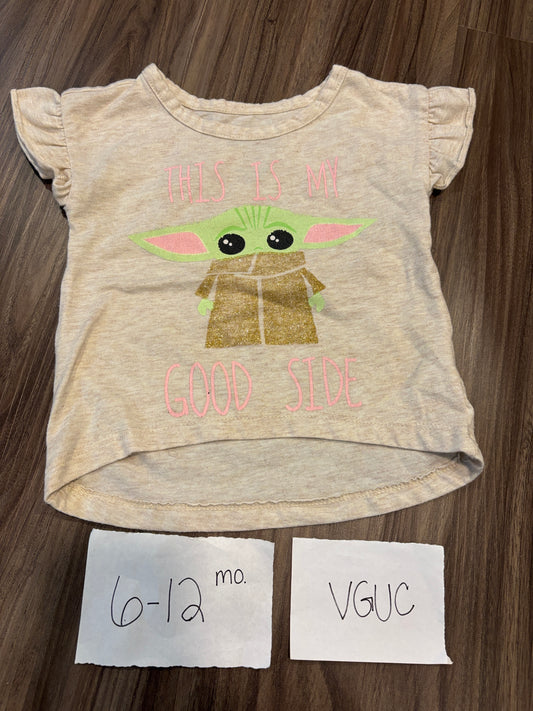 #138 - 6-12 Mo - VGUC Yoda Tshirt - PU 45236