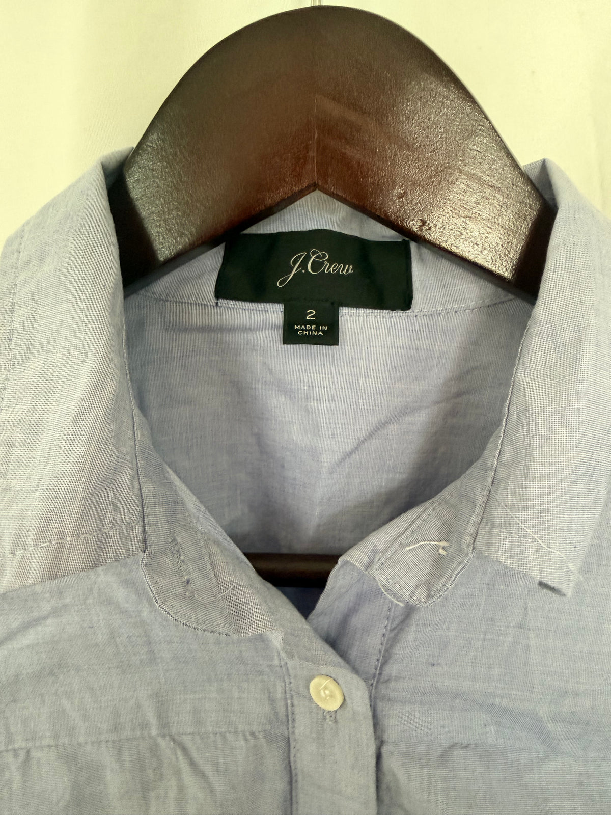 #143 J.Crew chambray button-up shirtdress women’s size 2