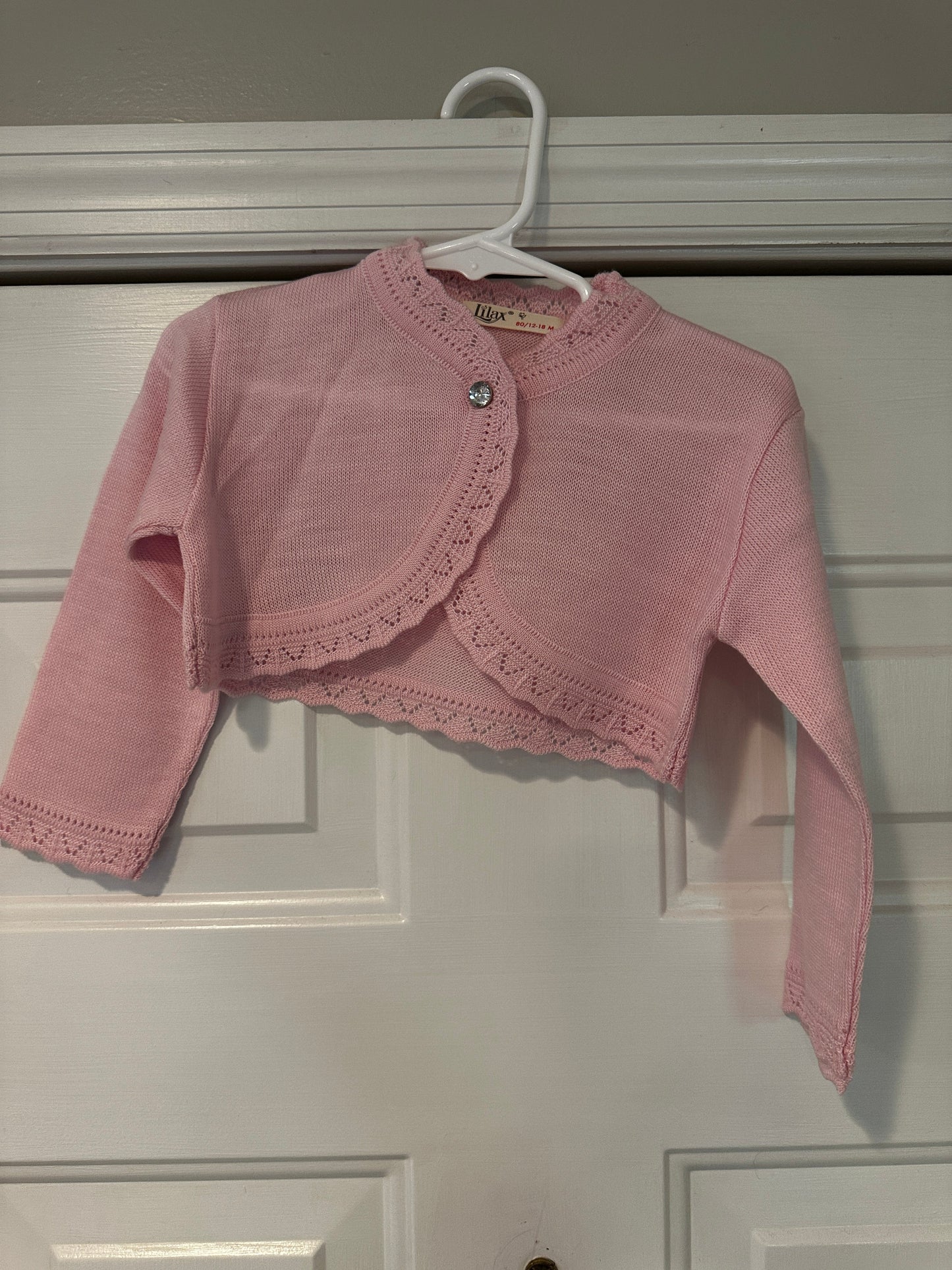 ]light pink girls cardigan size 18-24 month