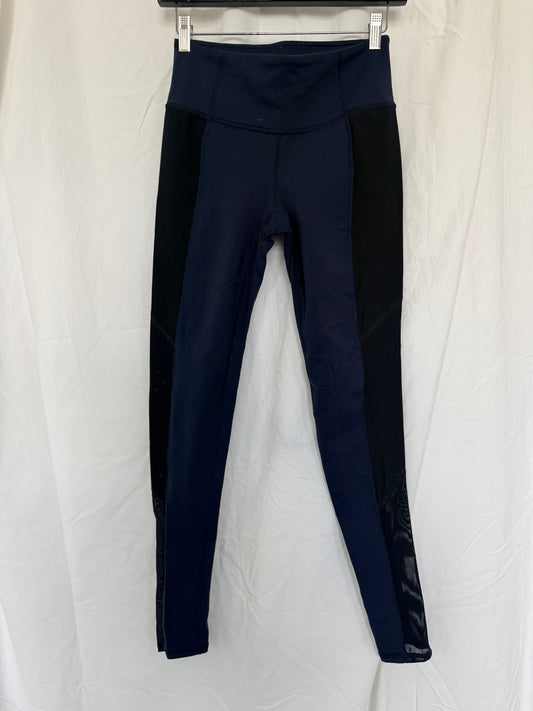 #143 Athleta navy/black leggings women’s size small (s)