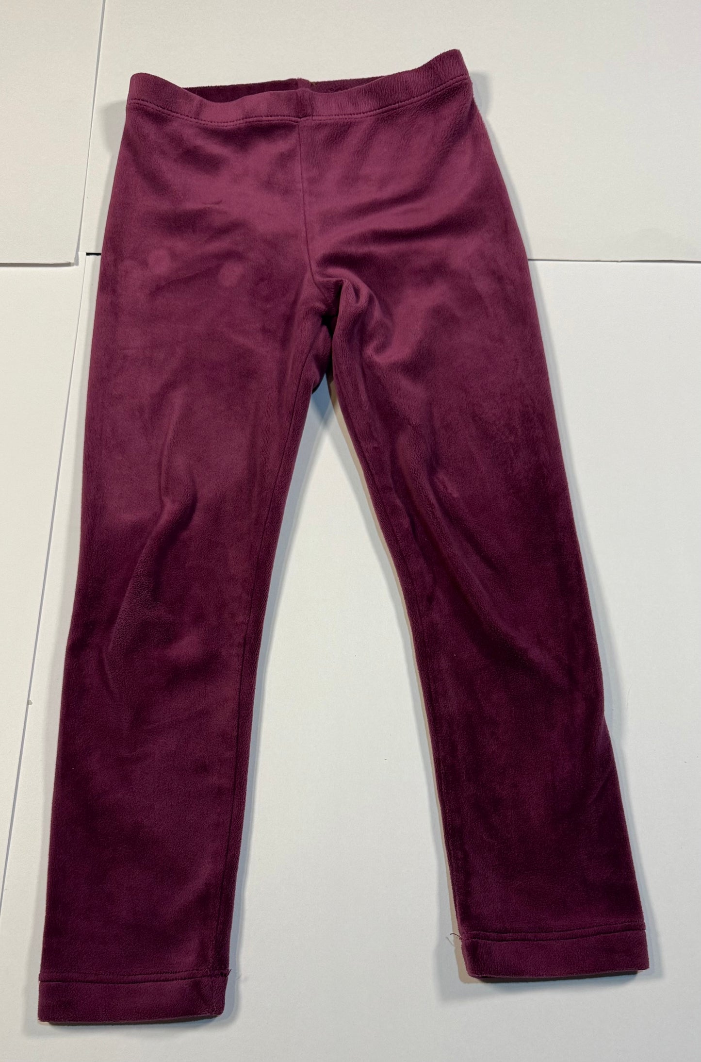 #180 Girls 5 Tea Purple Velour Leggings (2 available)