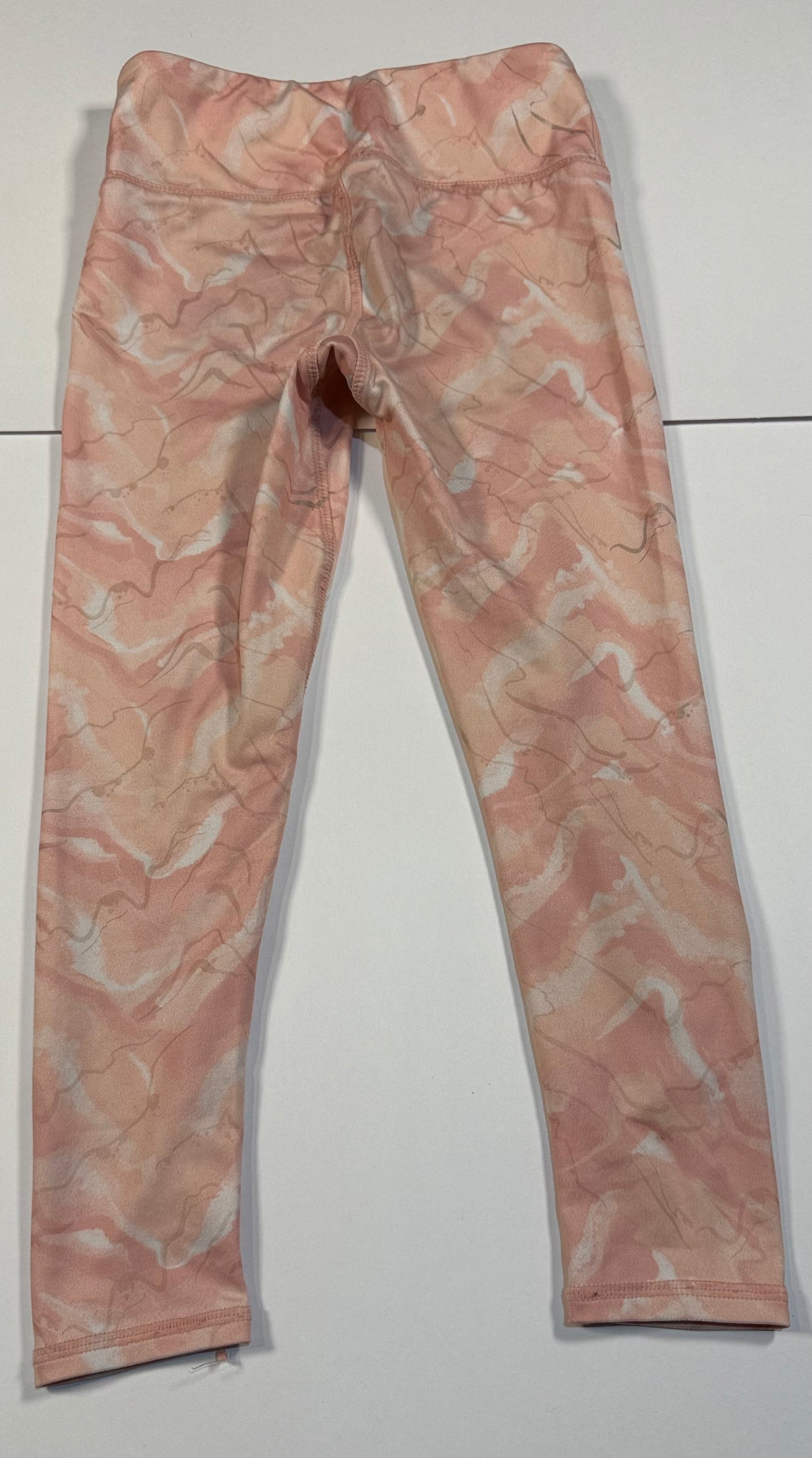 #180 Girls XS 4/5 Athletic Leggings Bundle -members mark print and MTA Sports Pink and Purple