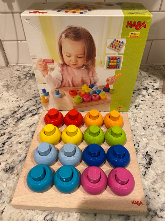 HABA Wooden Sorting & Stacking Rings Toy