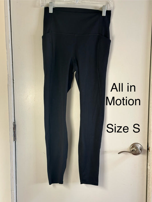 #186 REDUCED All in Motion Black Leggings with Cute Cutouts on Calf - Women's S - EUC