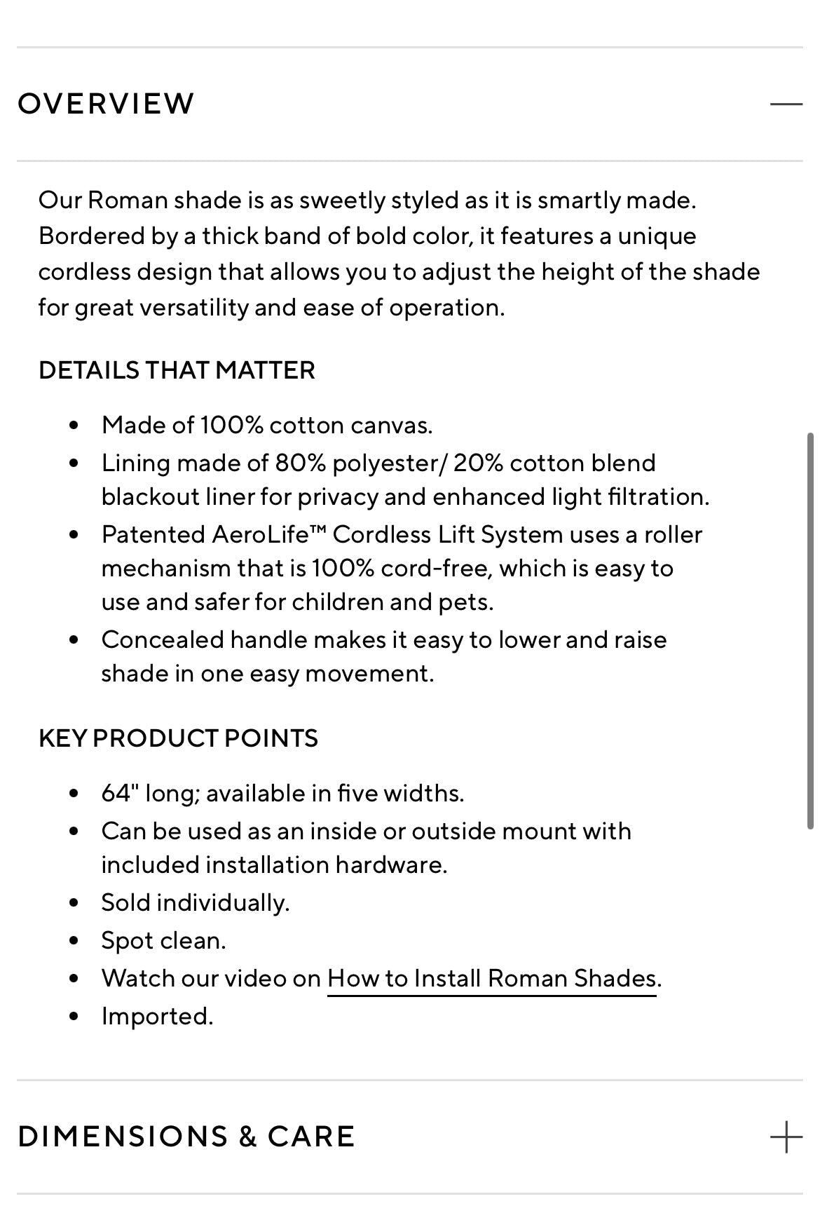 PPU 45241 Potterybarn Kids Roman Shades - offwhite + greige