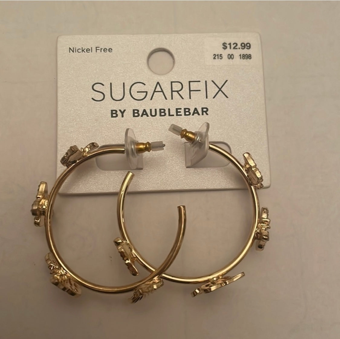 #116 Sugar fix bauble bar butterfly hoops
