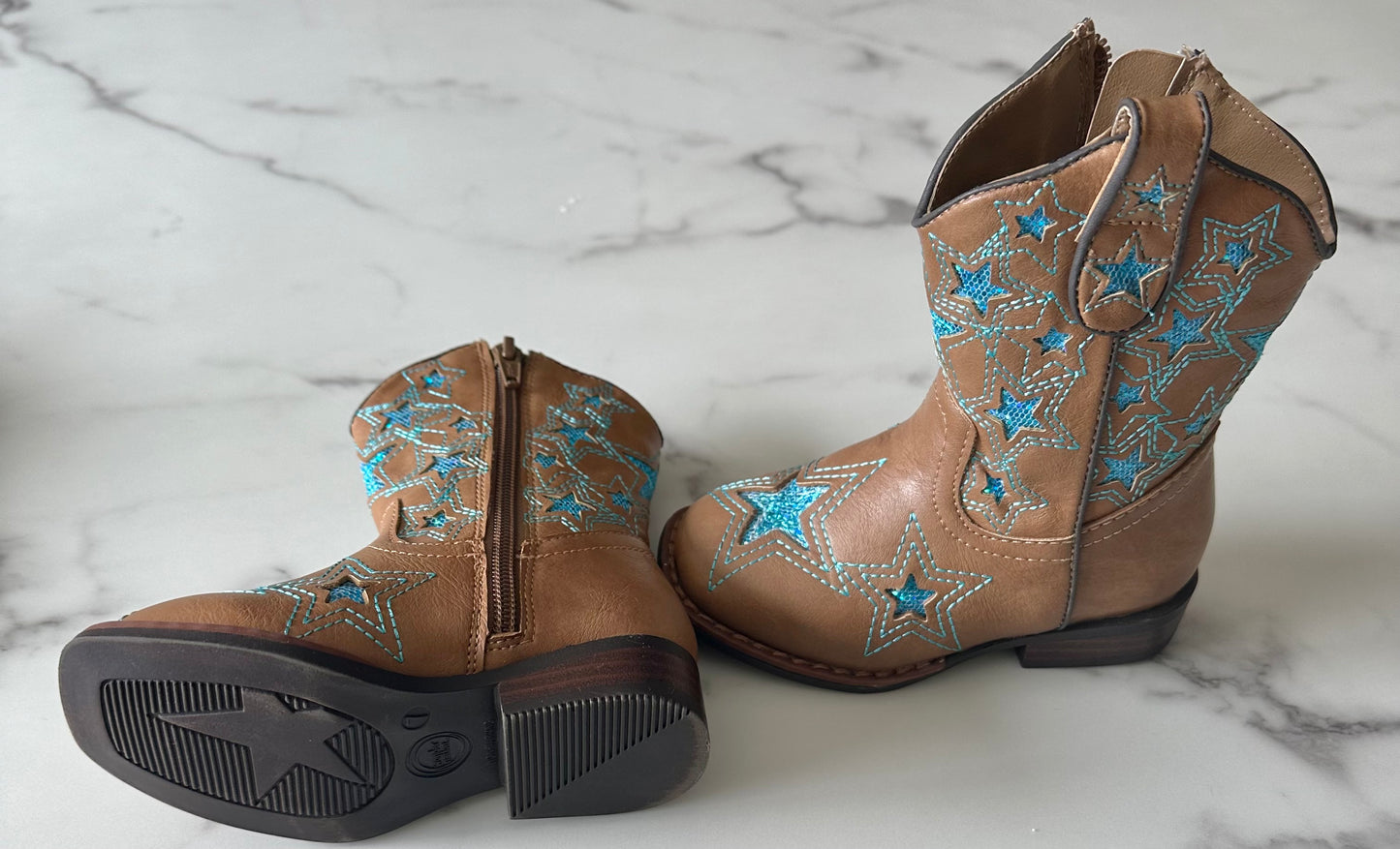Girls Wonder Nation glitter cowboy boots size 7