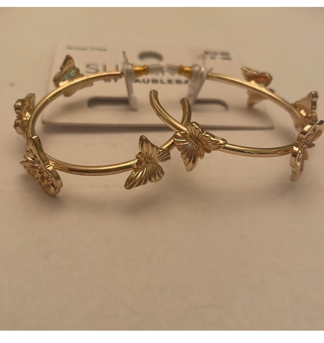 #116 Sugar fix bauble bar butterfly hoops