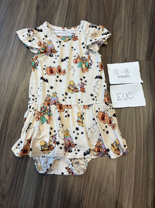 #138 - 12-18 Mo Charlie's Project (Bamboo) Boo Bash SS Bodysuit Twirl EUC