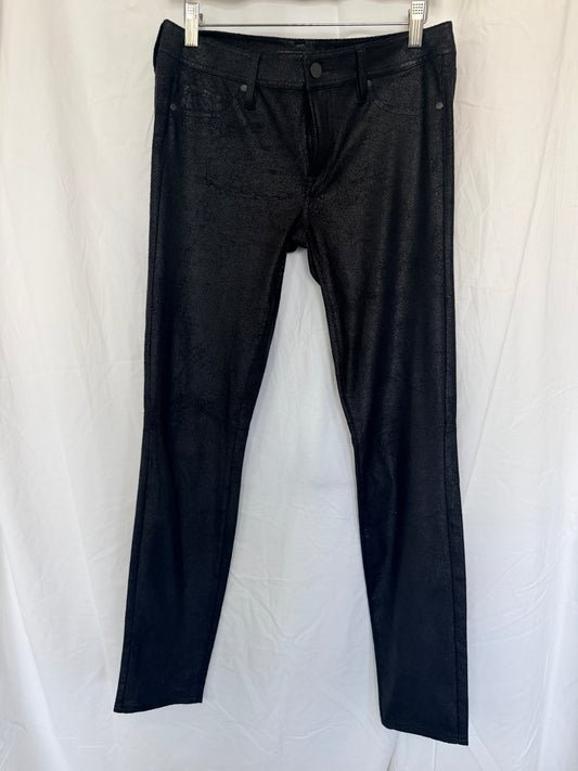 #143 Genetic Denim “The Shane” faux suede black jeans women’s size 27