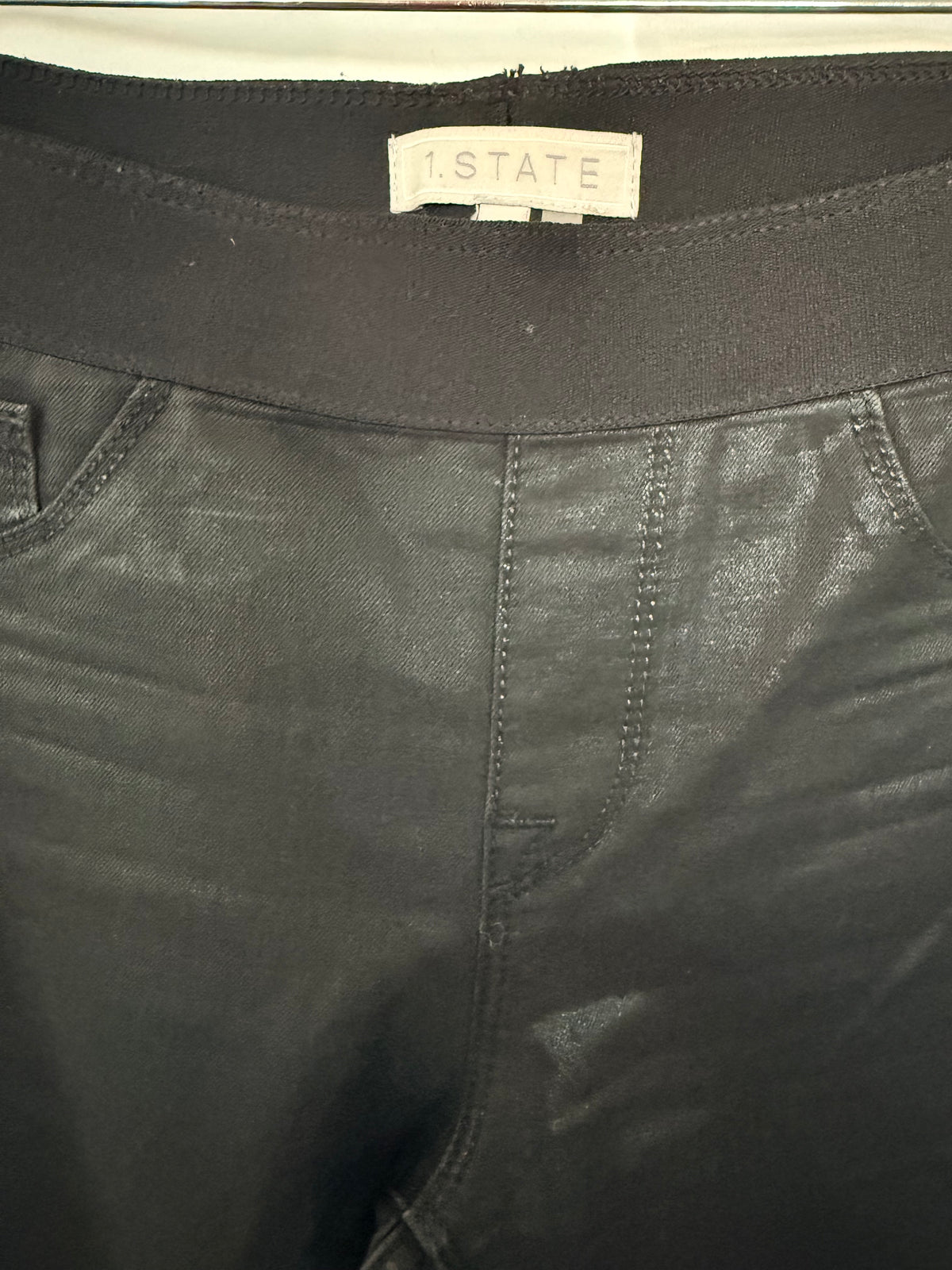 #143 1.State black coated denim legging women’s size XS