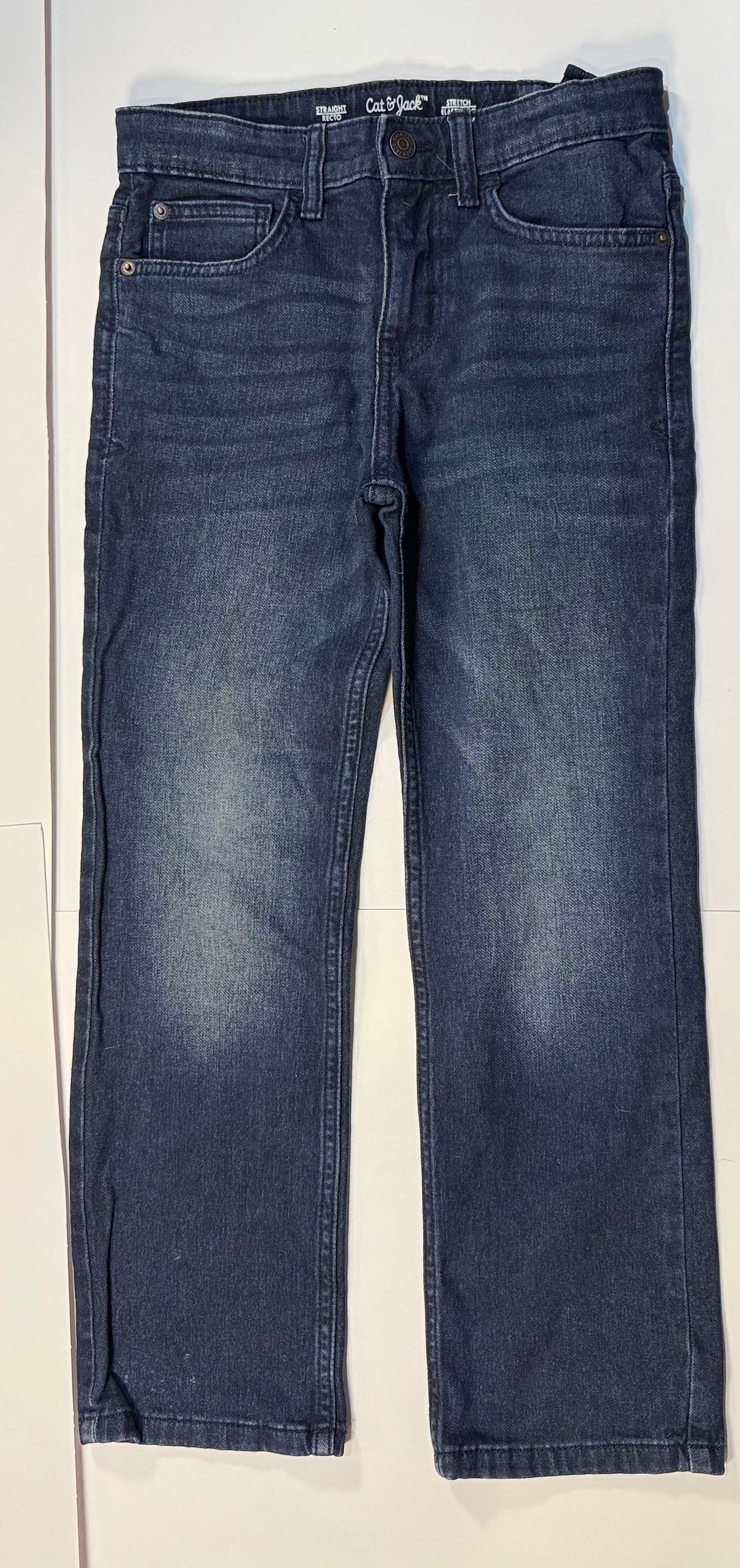 #180 Boys 8 Cat & Jack Straight Leg Jean Bundle -Dark Blue and Black
