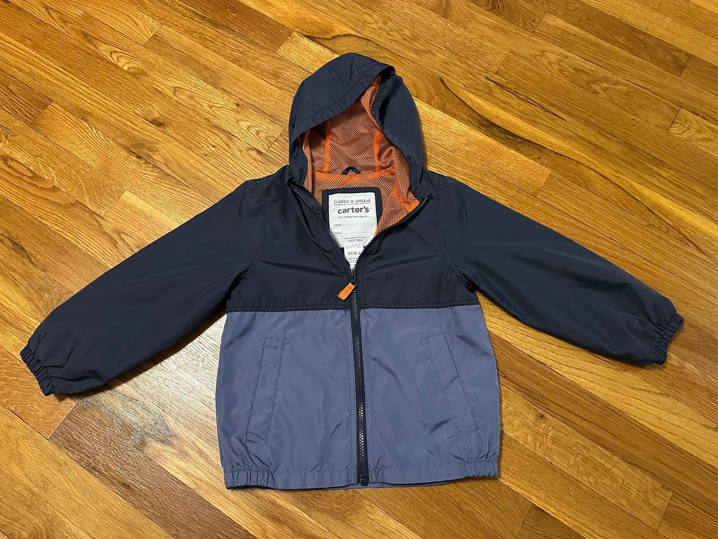 Seller #25 Carter's size 5/6 boys blue windbreaker light jacket