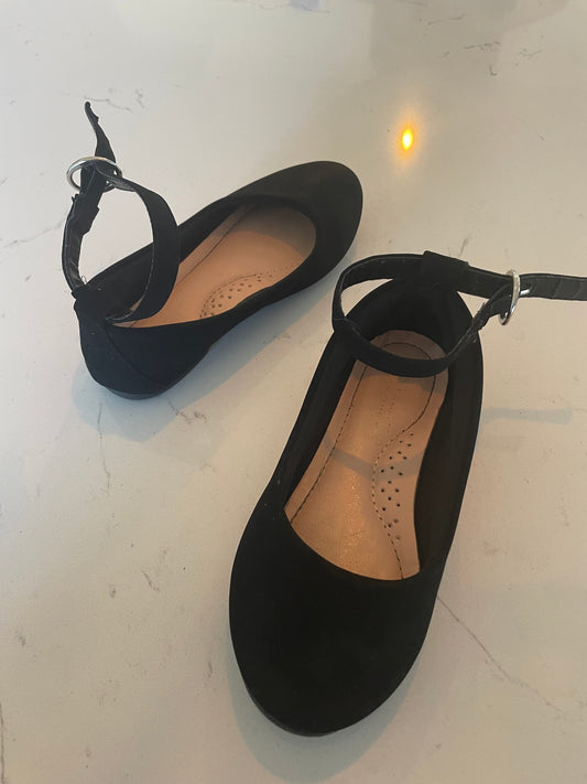 Black Dress Shoes with Ankle Strap - Size 10 45242