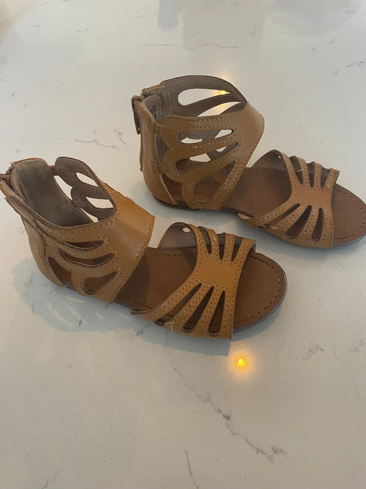 Butterfly Leather Sandals - Size 9