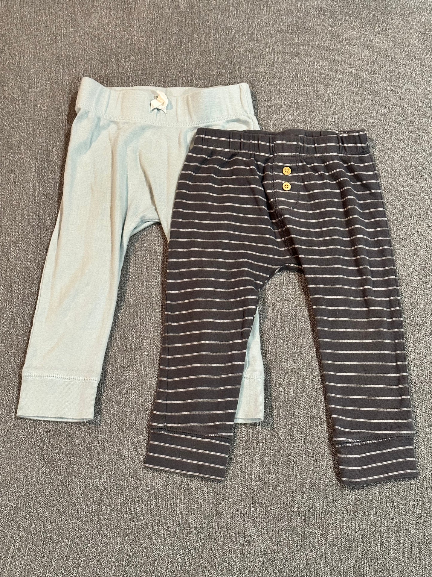 Boys 18 month 2 pack blue & grey stripe Carter’s pants