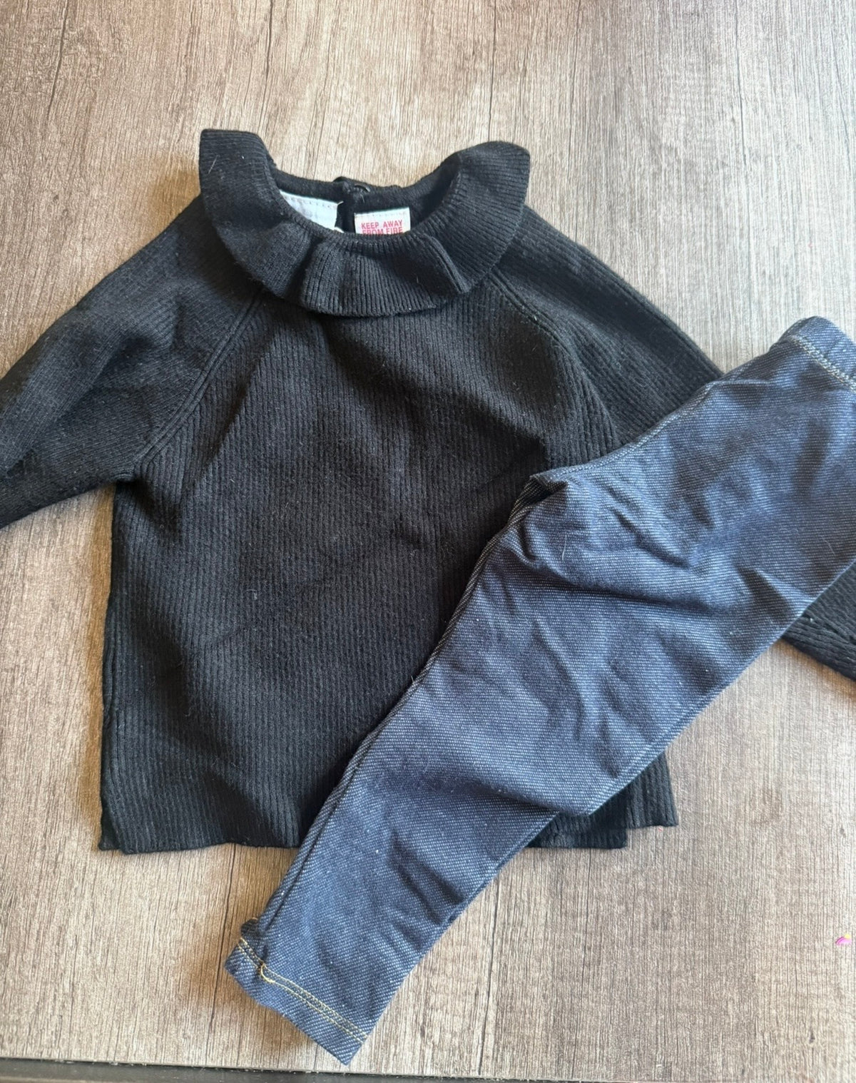 #145-  Size 12M Zara Sweater and leggings (falls creek)