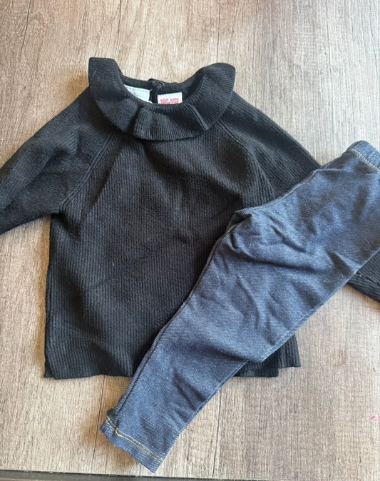 #145-  Size 12M Zara Sweater and leggings (falls creek)