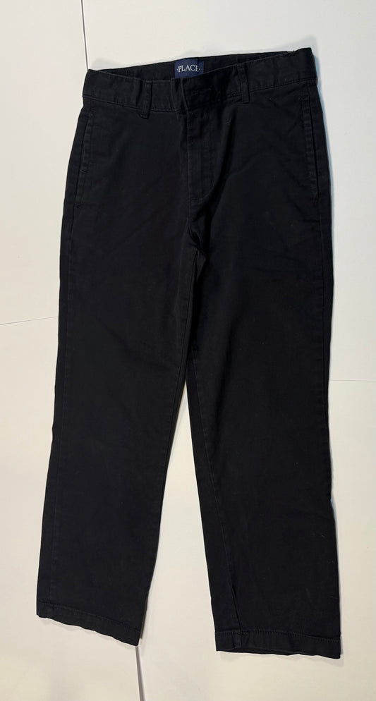 #180 Boys 8H Children's Place Black Chinos with Adjustable Waist