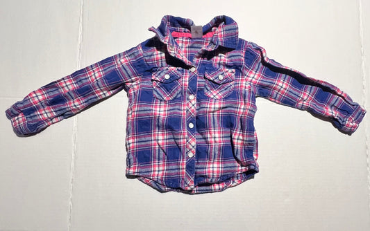 #98 Girls 24mo Flannel Shirt