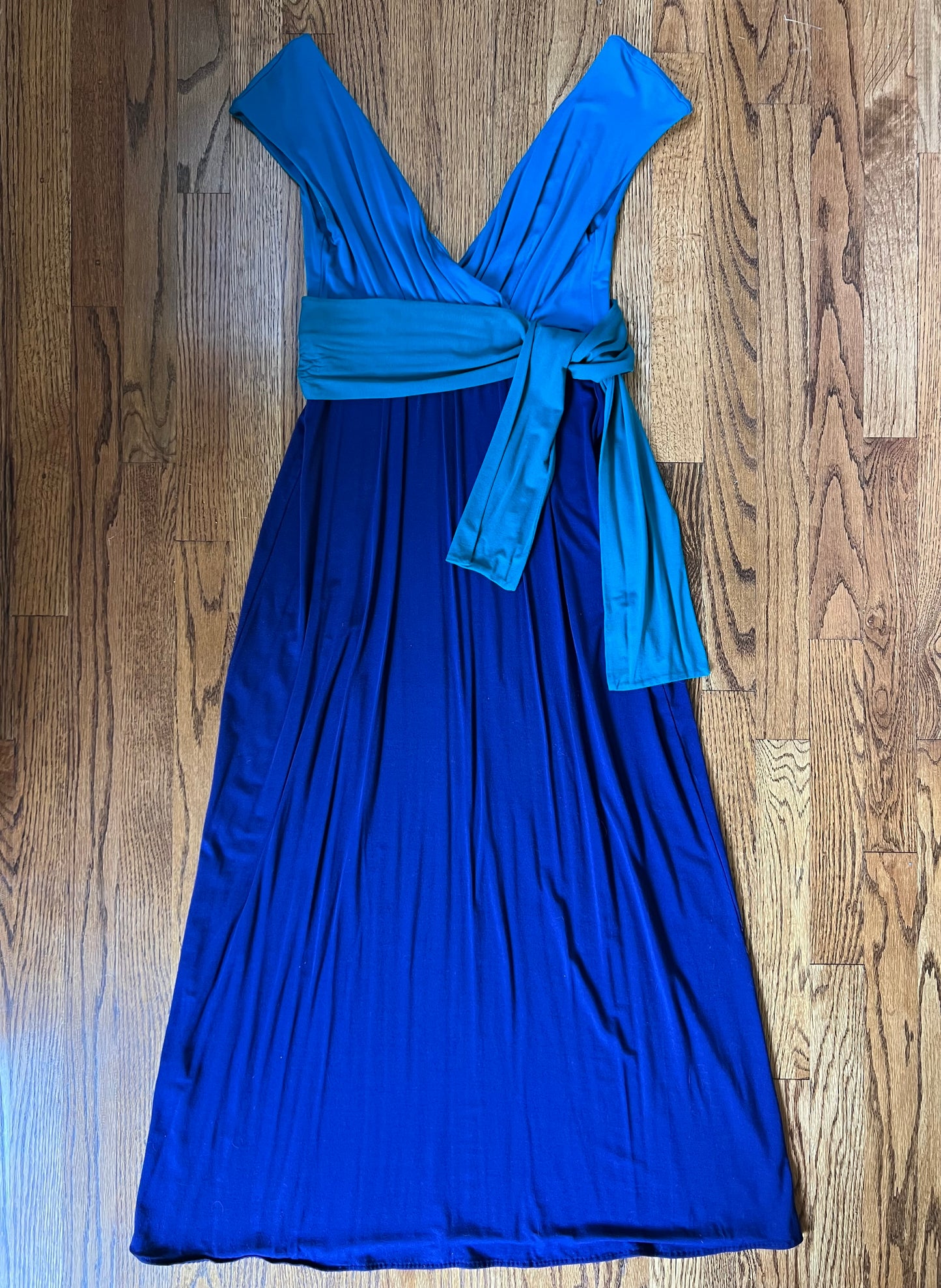 Tiffany Rose Size 2 (Small) Maternity / Nursing Maxi Dress, Blue