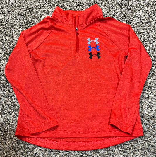 Seller #184 - Boys Size 4 Under Armour UA Orange Quarter zip EUC