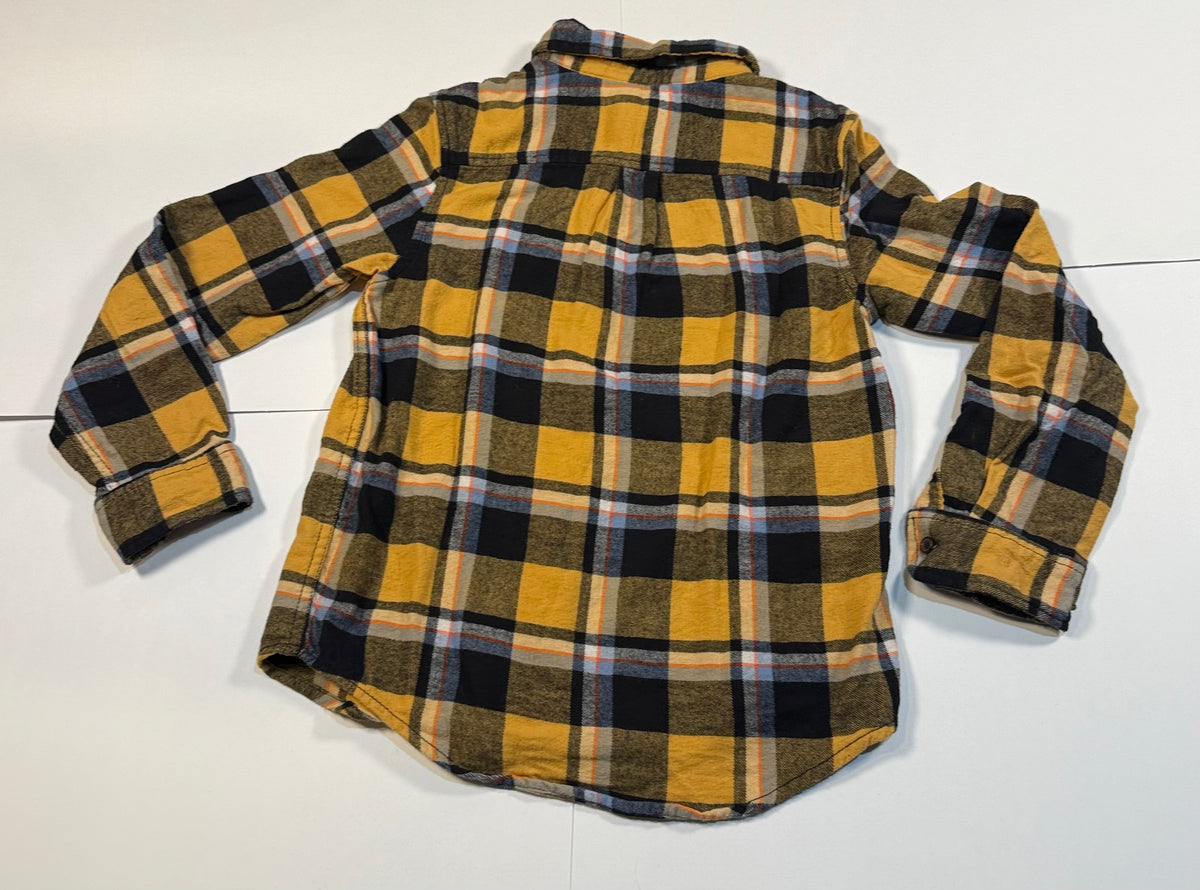 #141 Boys Medium 8 Cat & Jack Gold and Navy Flannel