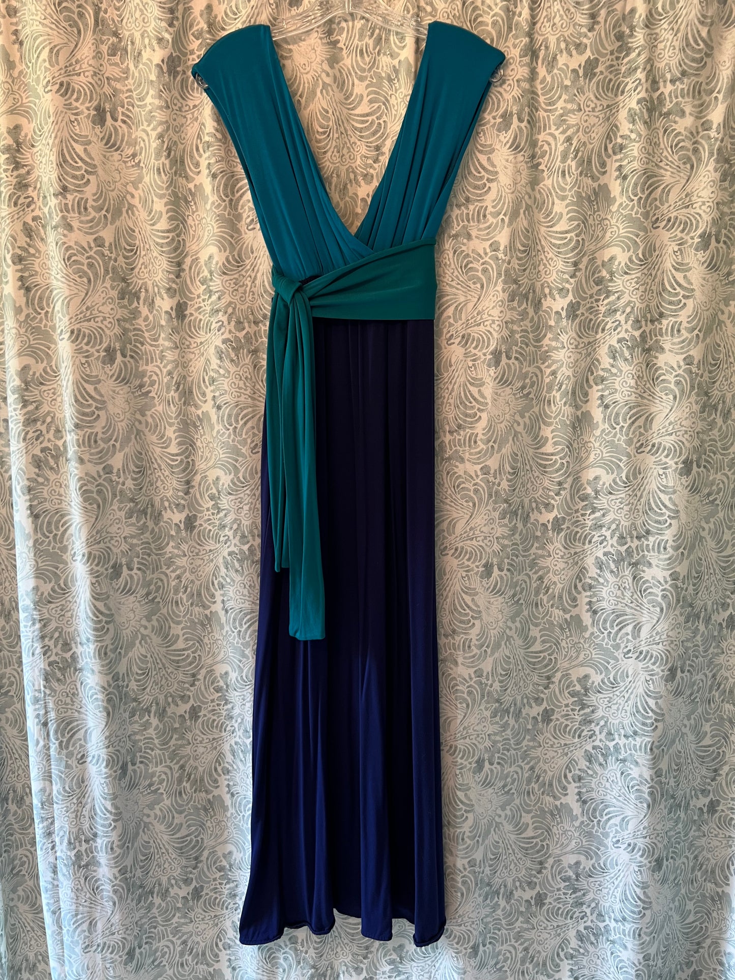Tiffany Rose Size 2 (Small) Maternity / Nursing Maxi Dress, Blue