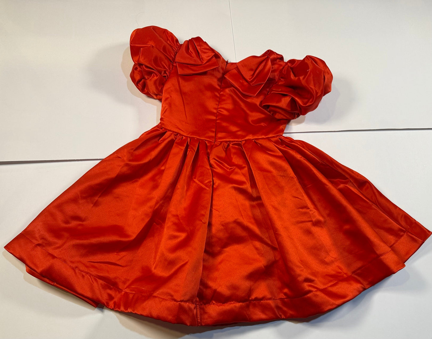 #180 Girls 5 Trish Scully Red Satin Twirl Dress (2 available)