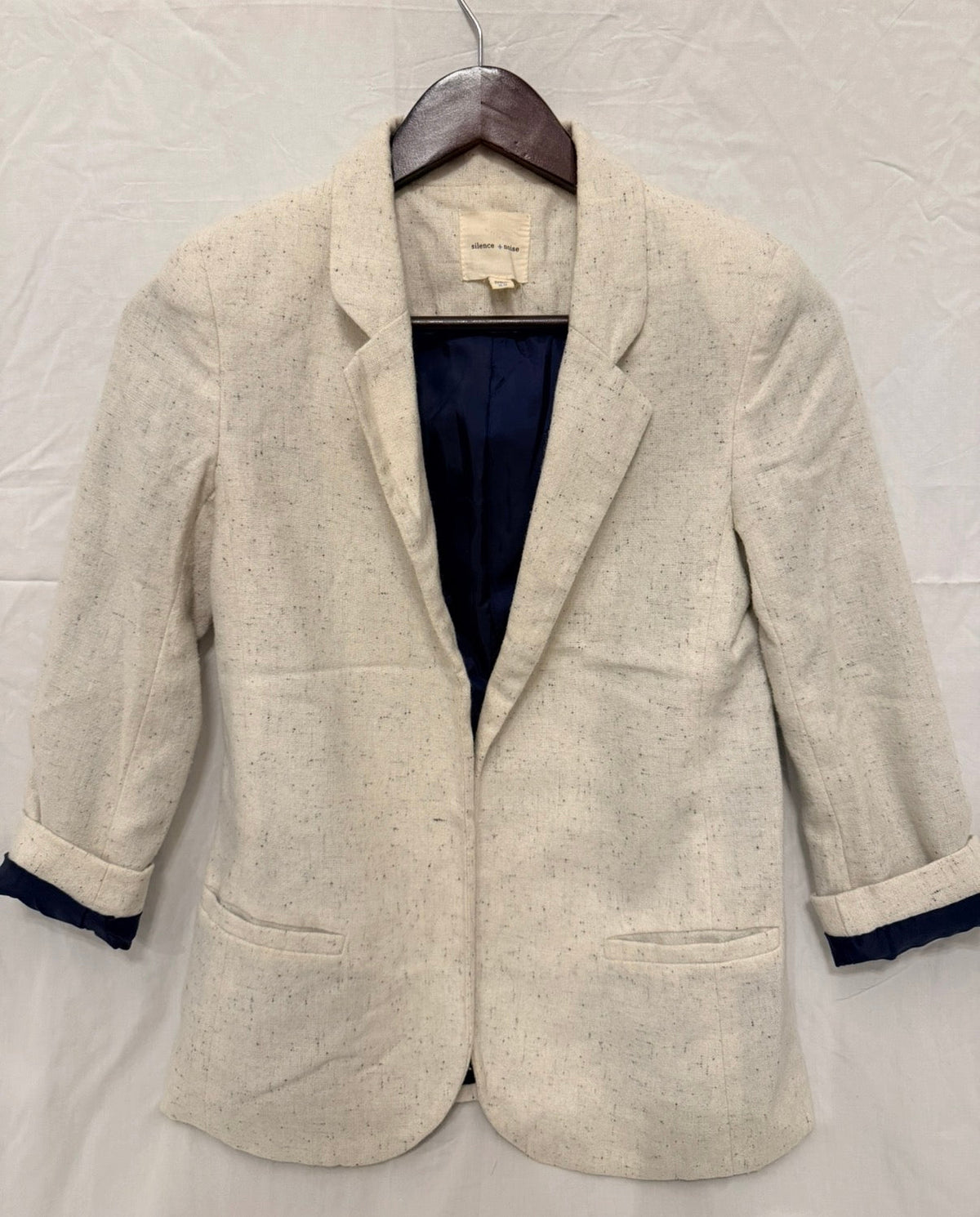 #143 Silence + Noise oatmeal flecked  wool blend blazer women’s size XS