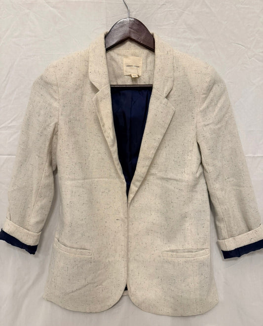 #143 Silence + Noise oatmeal flecked  wool blend blazer women’s size XS
