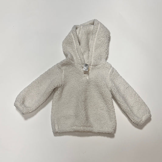 #87 Carters fleece sweater Hoodie, White 12 month. unisex