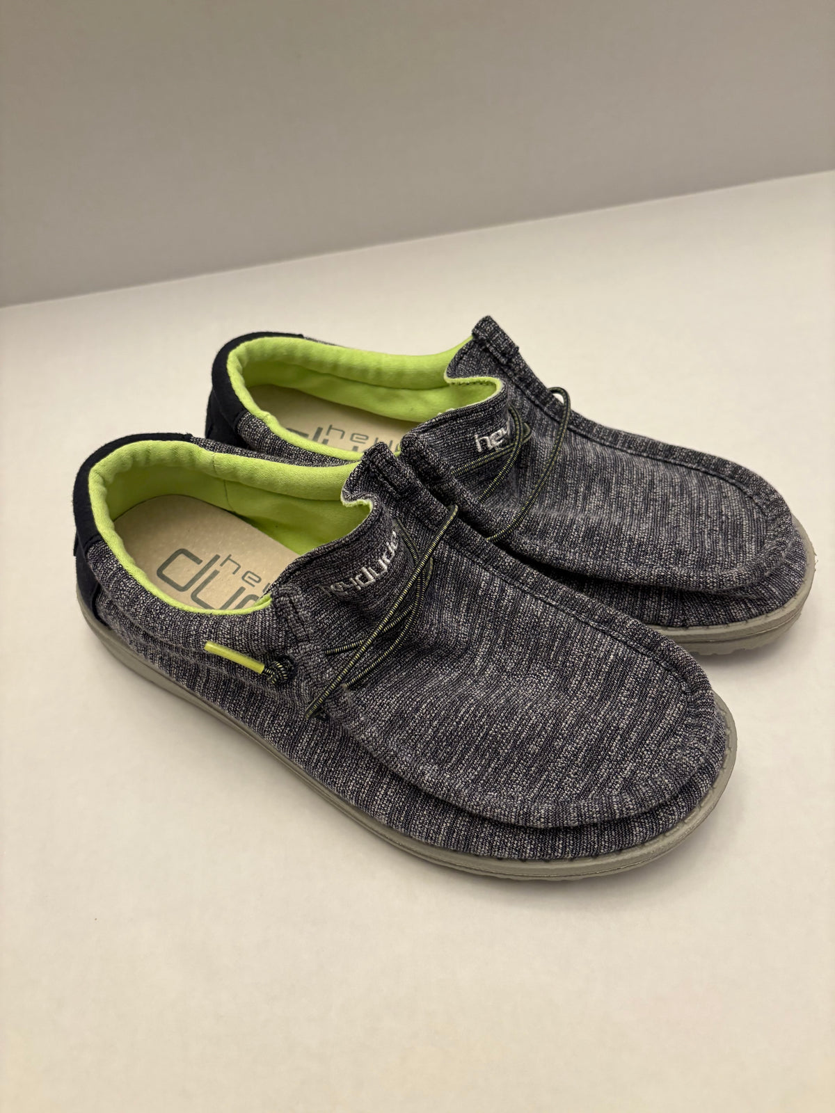 Seller 118 EUC Boys Hey Dude shoes. Size 4 big kids