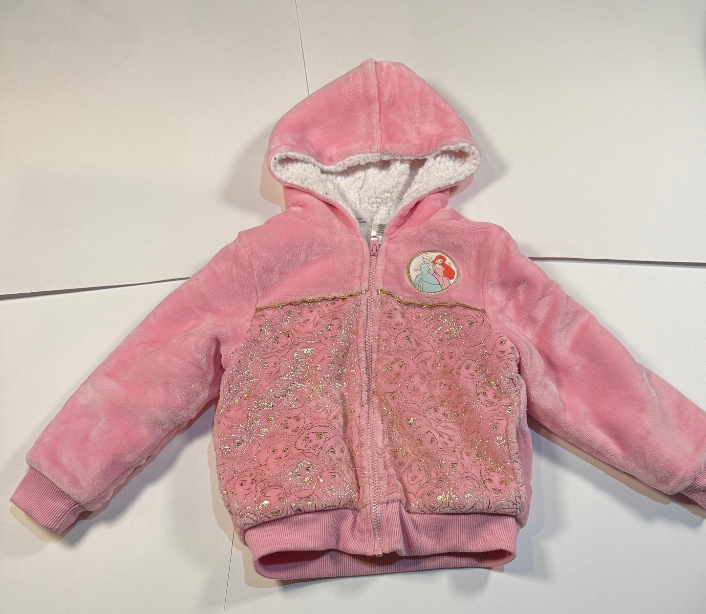 #180 Girls 5 Pink Princess Fleece Jacket