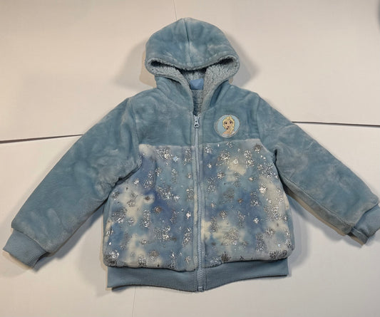 #180 Girls 5 Disney Frozen Thick Fleece Jacket