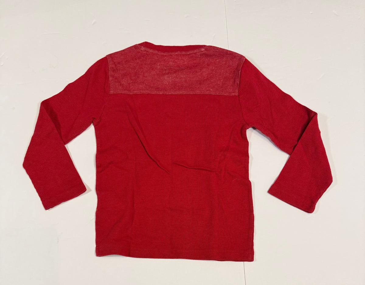 #141 Boys 5/6 Abercrombie Kids Red Thermal Long Sleeve