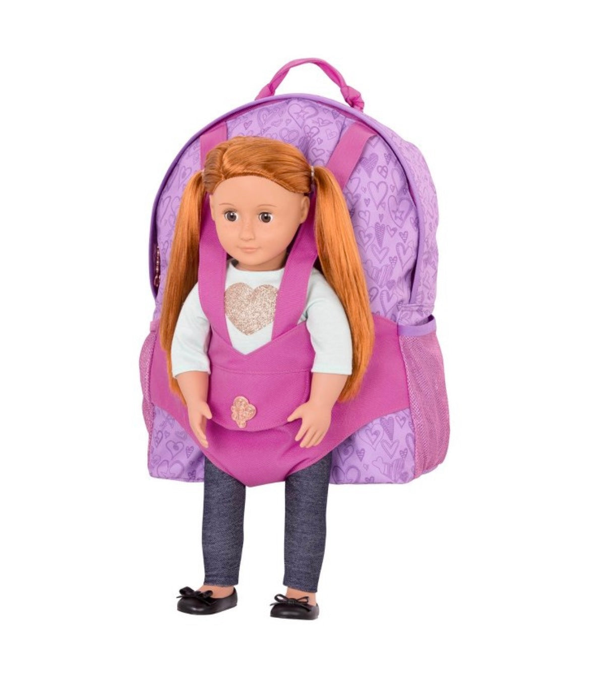 Our Generation School Bag 18" Dolls - Hop On Doll Carrier Backpack