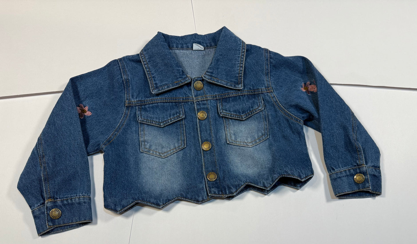 #180 Girls 4 Jean Jacket with Embroidered Flowers (2 available)