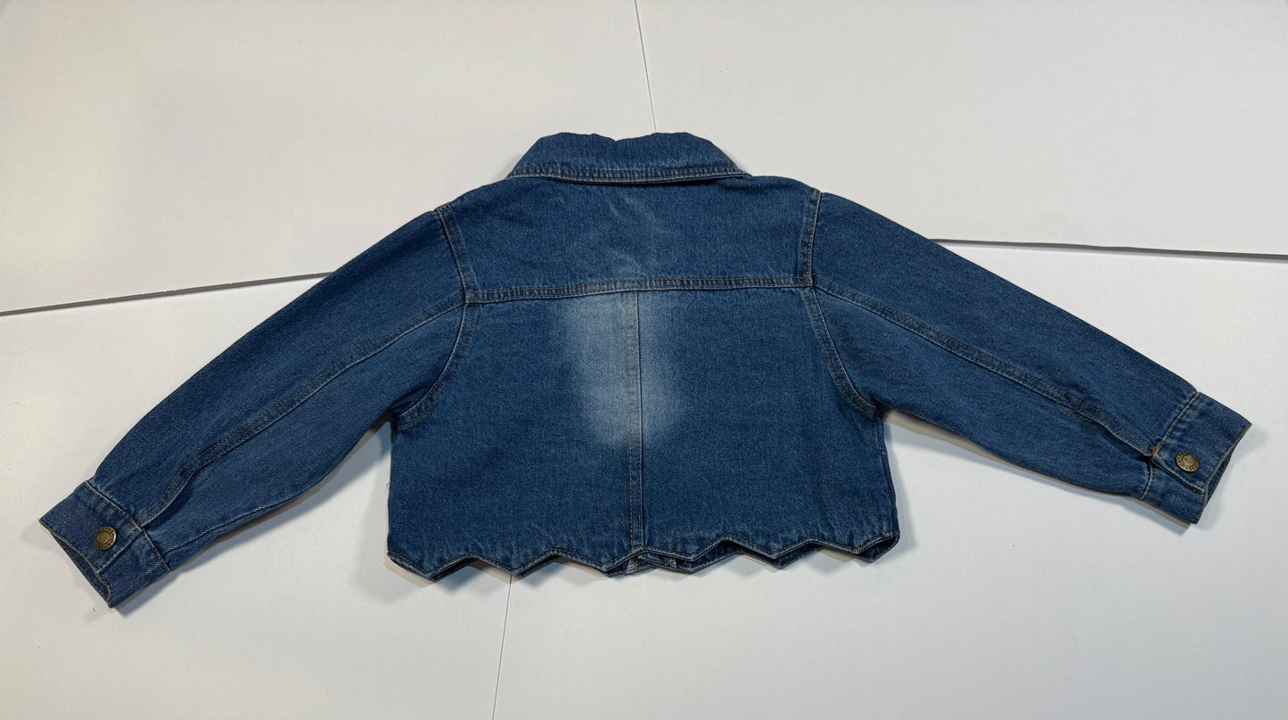 #180 Girls 4 Jean Jacket with Embroidered Flowers (2 available)