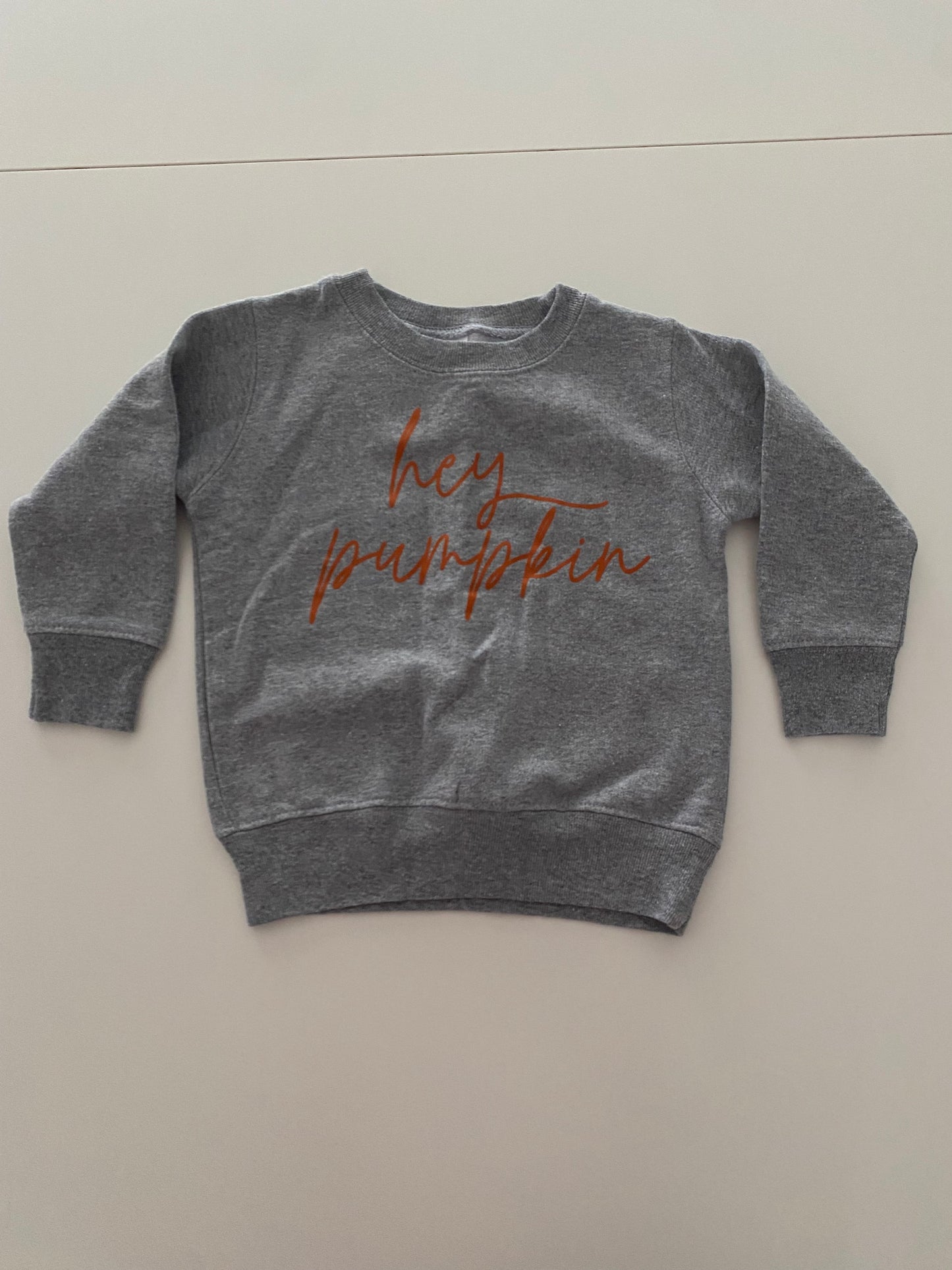 #117- Girls 2T, Boutique ‘Hey Pumpkin’ sweatshirt, VGUC