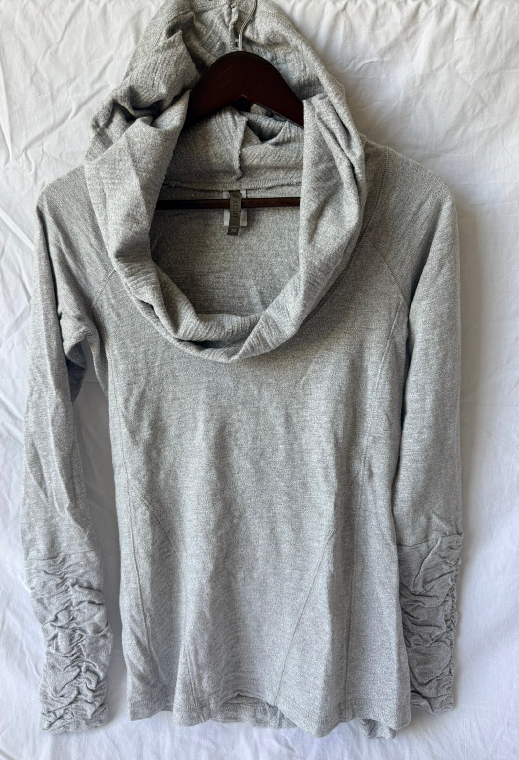 #143 XCVI gray cowl-neck athletic sweatshirt women’s size XS