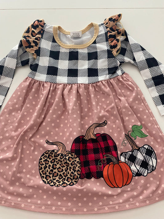 #117- Girls 18M, Boutique Fall pumpkin Dress, VGUC,*reduced*