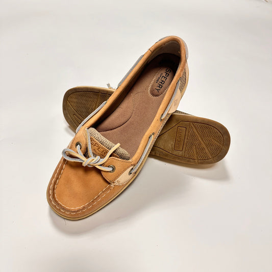 #87 Sperry Womens Boat Shoes, 9, Tan, Angelfish style