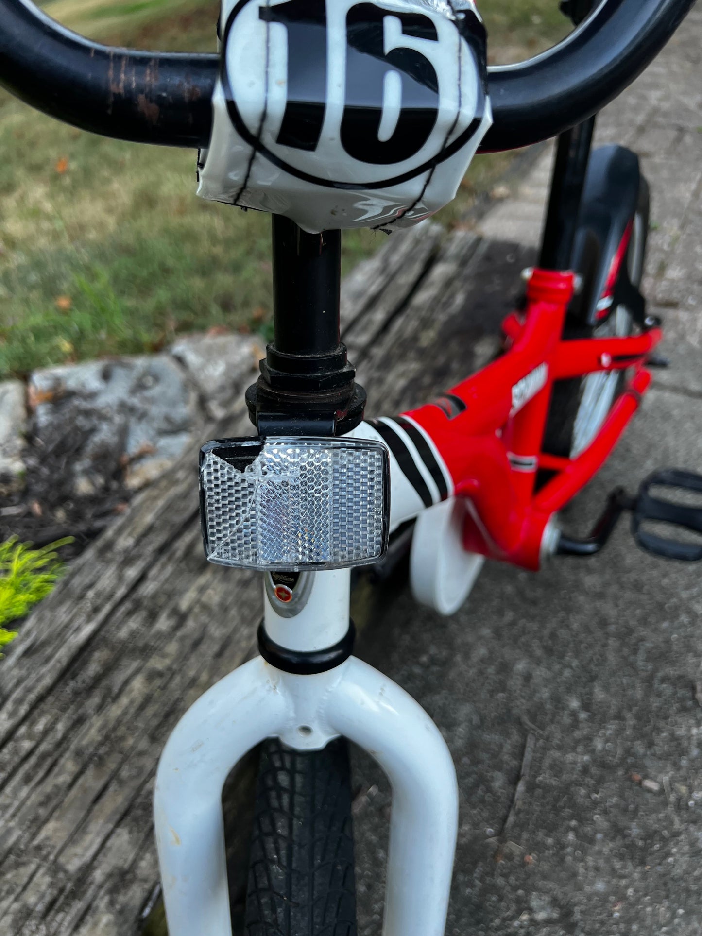 Seller #115 - REDUCED Schwinn Red & White 16” Youth Bike with Bell, GUC